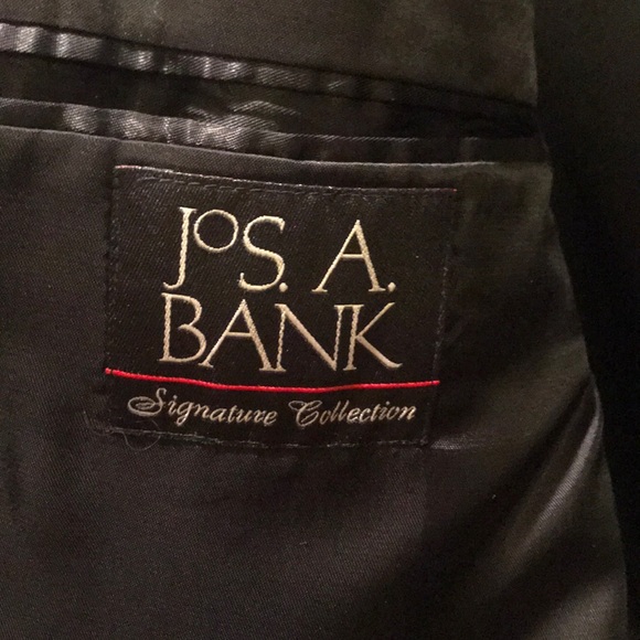 NWT 100% Cashmere Jos A Bank 42 Regular Black Coat - Picture 6 of 8